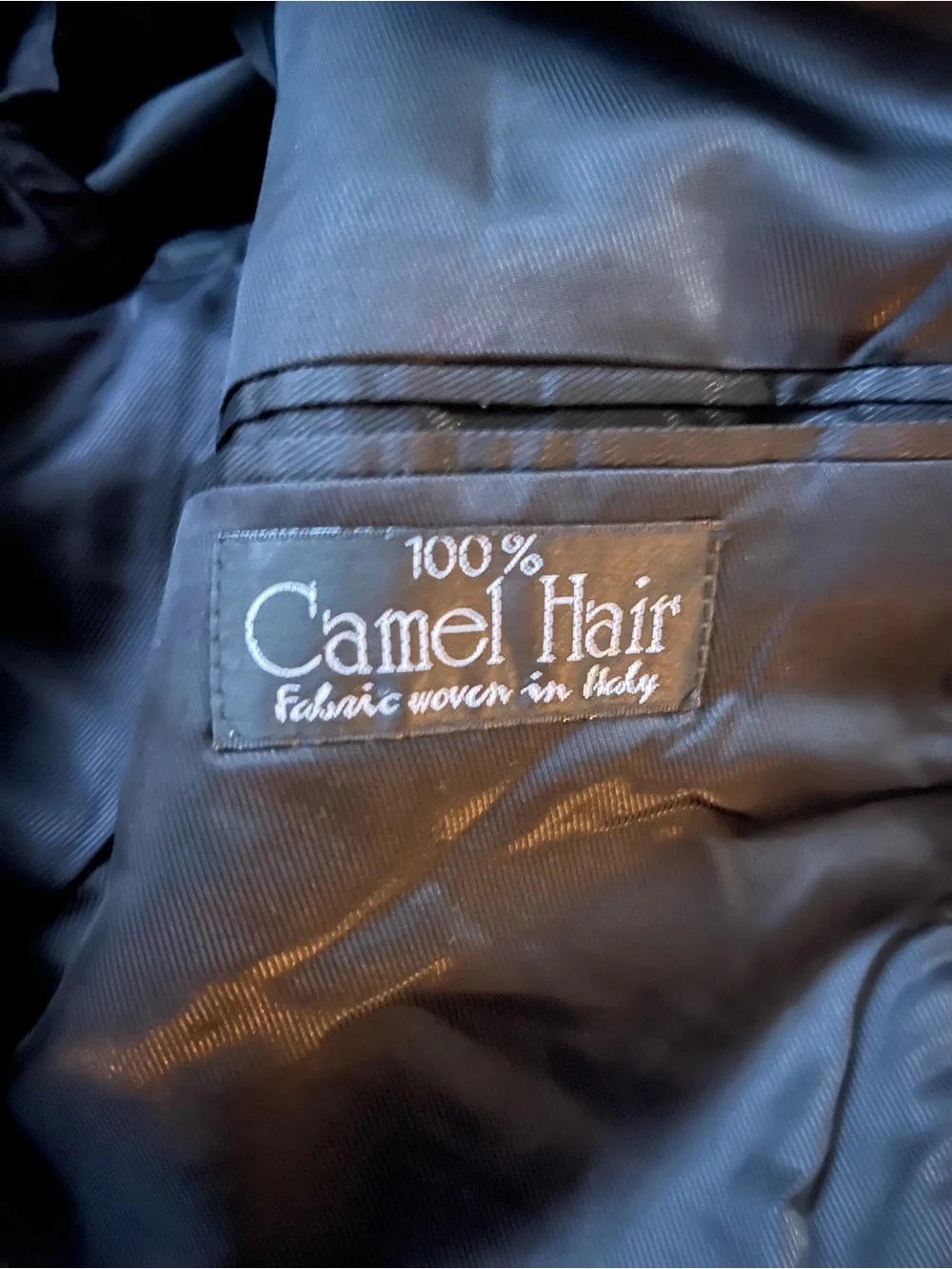 Andrew Fezza Black Sport Coat Blazer- 100% Camel Hair
